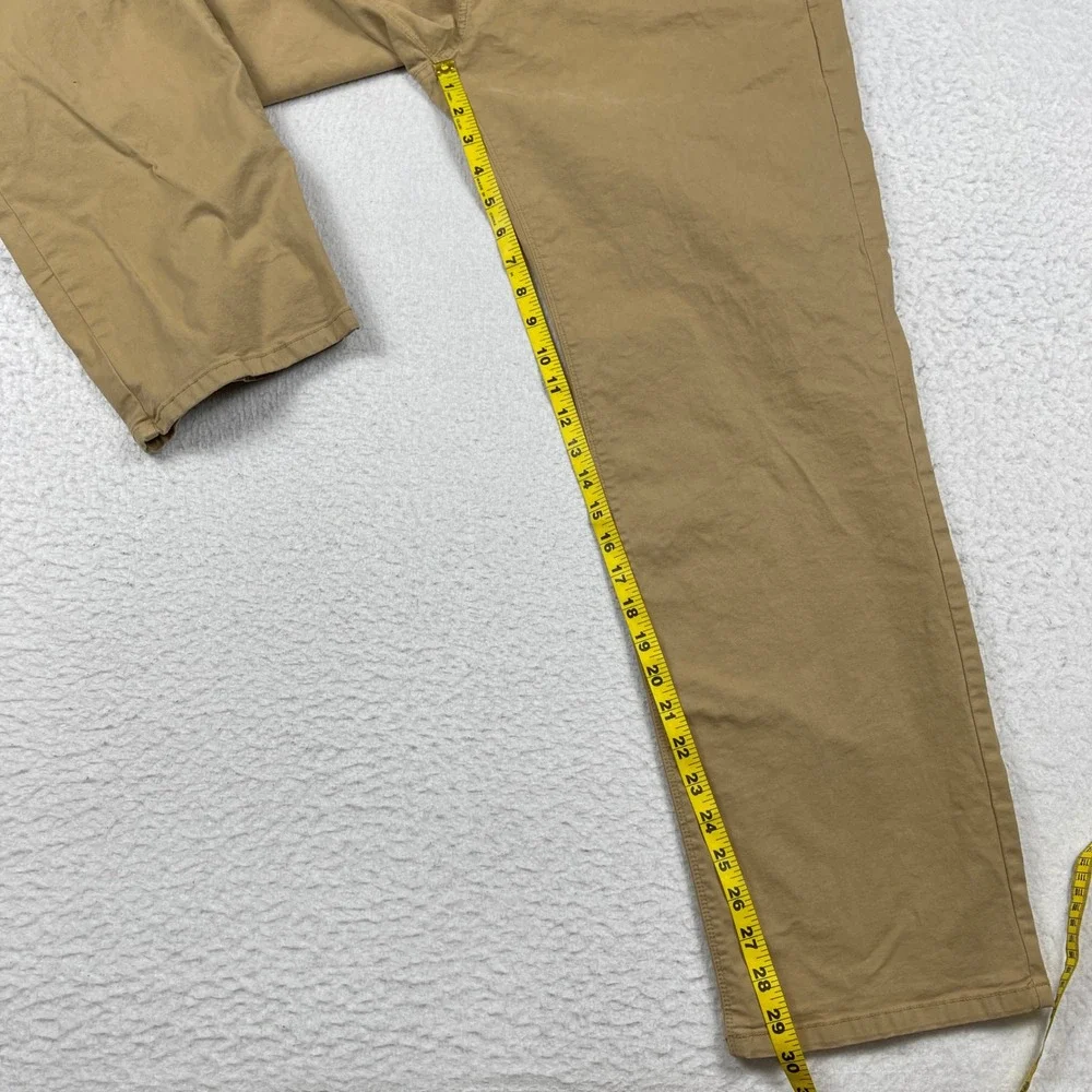 Orvis‎ Five Pocket Pants Mens 42x30 Tan Khaki Cotton Stretch Straight Leg